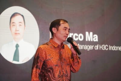 Opening speech by H3C Indonesia general manager Marco Ma (PRNewsfoto/H3C)