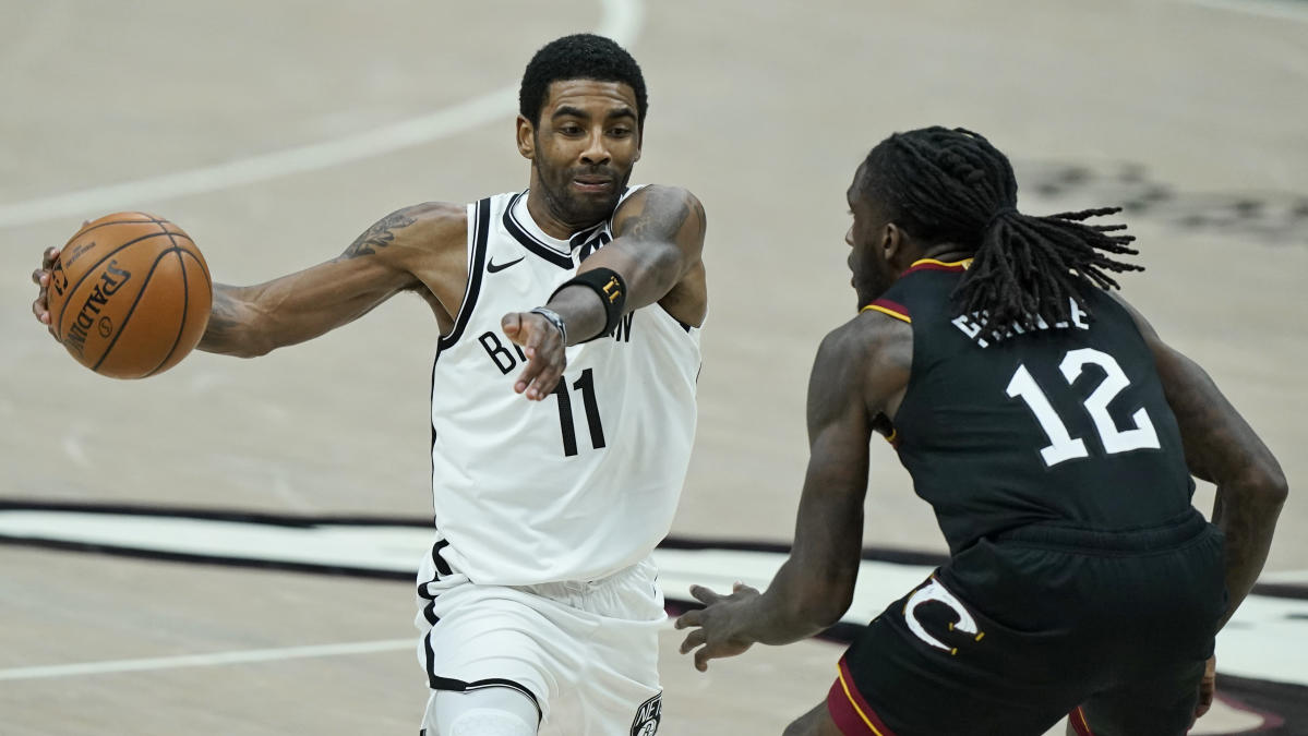 Kyrie Irving reacts to Collin Sexton wearing No. 2 with Cleveland Cavaliers