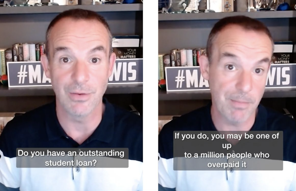 Money saving expert, Martin Lewis, urged those with an outstanding student loan to contact the Student Loans Company (credit: Martin Lewis / TikTok)