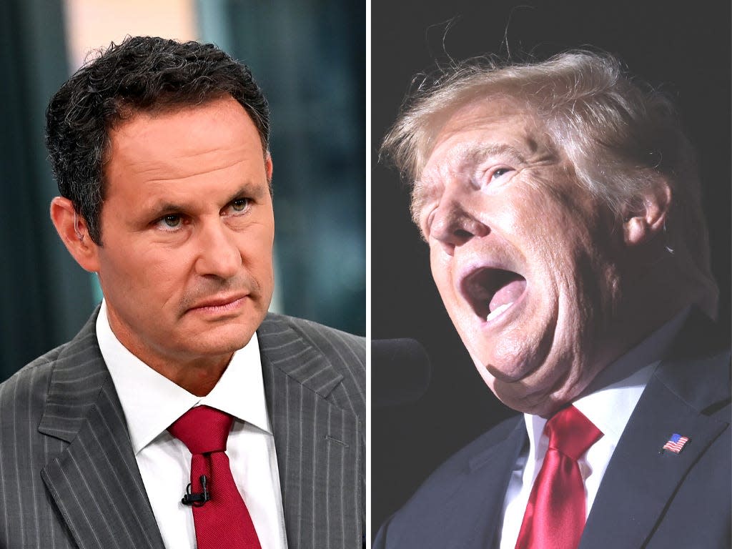 "Fox and Friends" host Brian Kilmeade (L), former President Donald Trump (R)