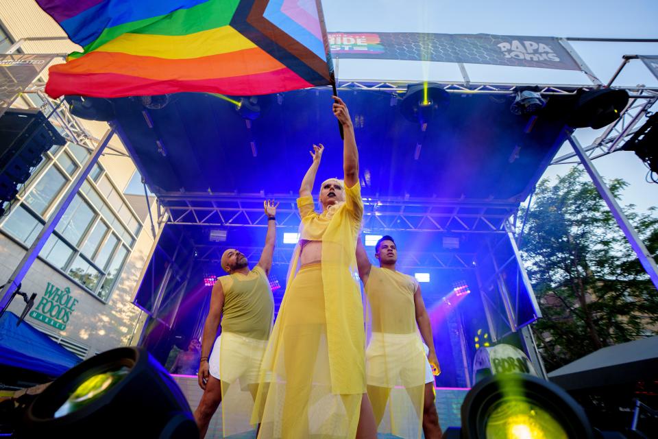 Performers at Chicago's Pride Fest, 2022