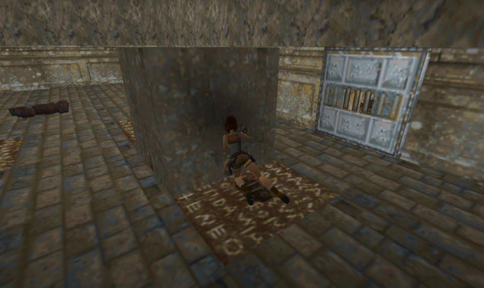 Lara Croft solving a puzzle in Tomb Raider