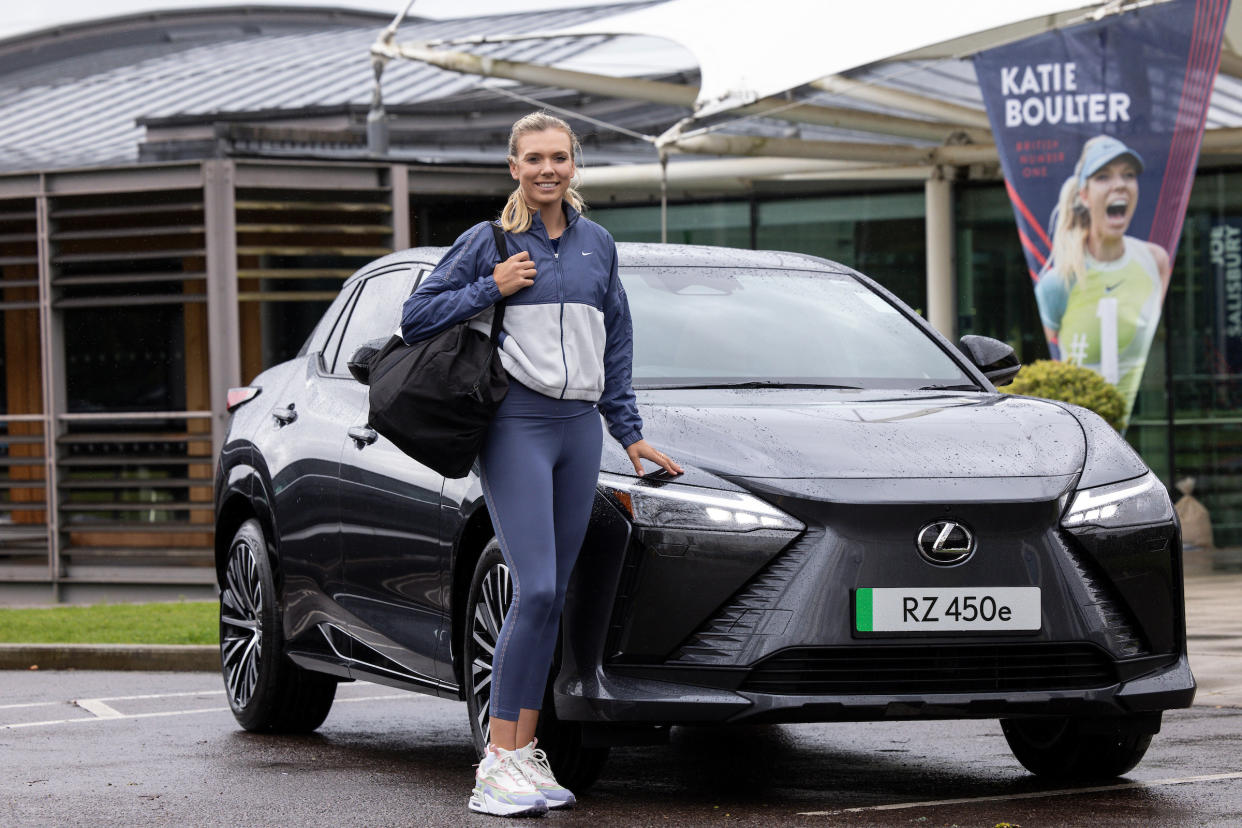 Katie Boulter with her Lexus car