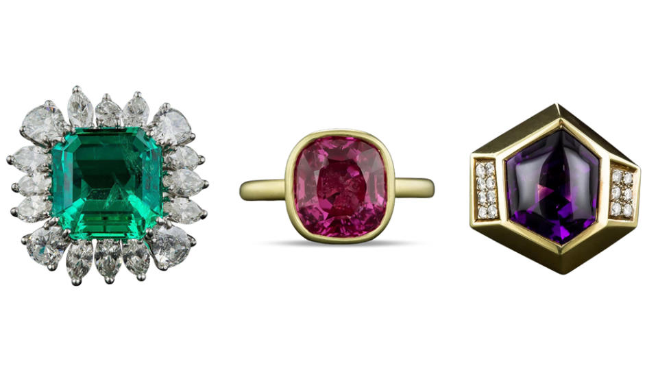 Lang Antiques has had success with rings that have colorful stones. - Credit: Lang Antiques