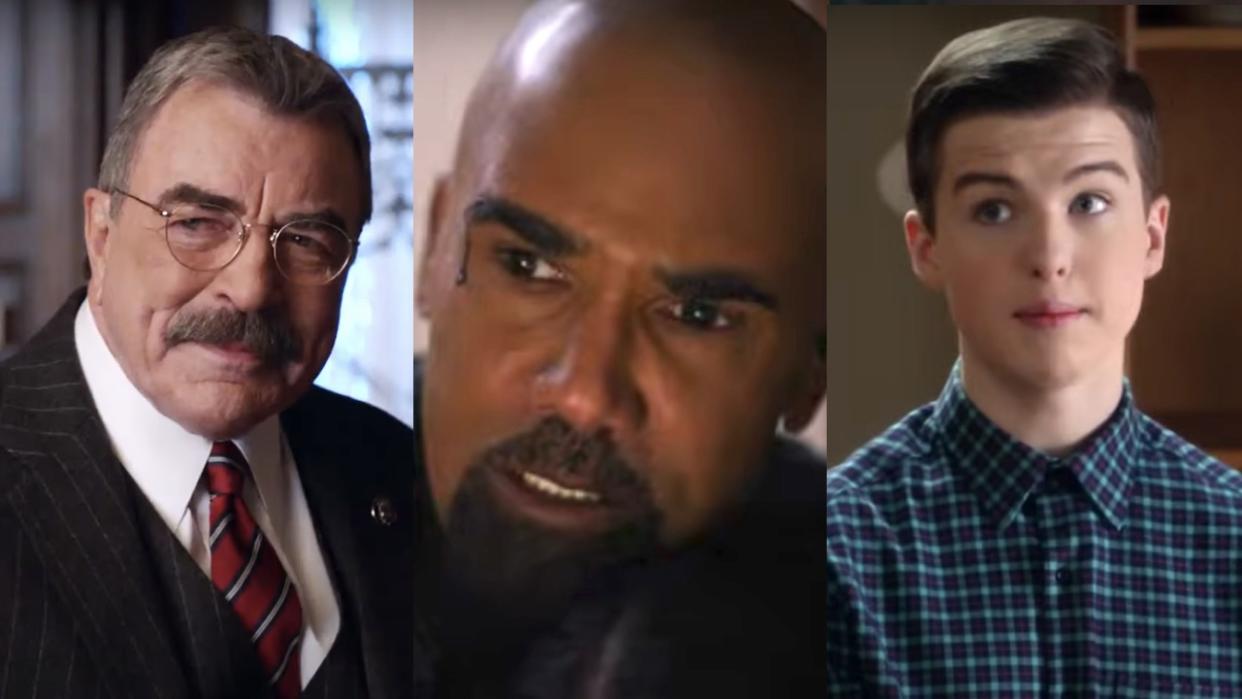  Tom selleck on blue bloods, shemar moore on s.w.a.t. and iain armitage on young sheldon. 