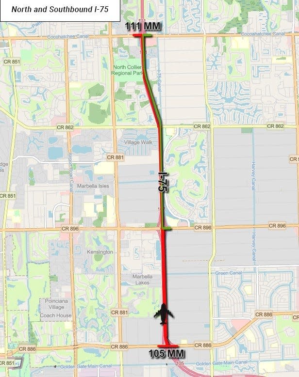 I-75 northbound lane closures on Feb. 10 at 9 a.m.