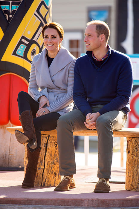 Kate Middleton and Prince William sitting together