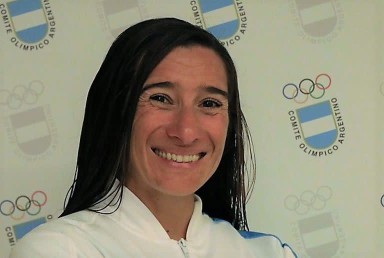 Sabrina Ameghino, la abanderada de la delegación argentina en los Juegos Panamericanos Santiago 2023 junto con Marcos Moneta