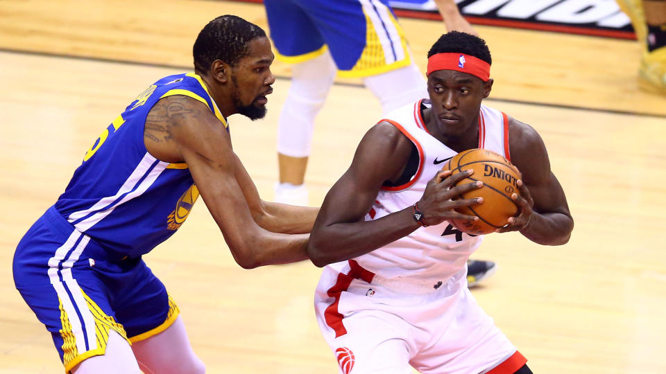 Toronto Raptors forward Pascal Siakam flatly rejected the notion that his team's 2019 NBA Finals victory was a surprise. (Photo by Vaughn Ridley/Getty Images)