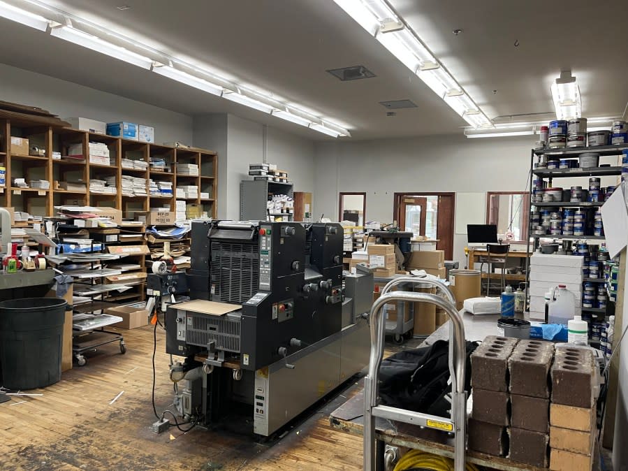 Inside Swift Printing in Grand Rapids. (March 7, 2024)
