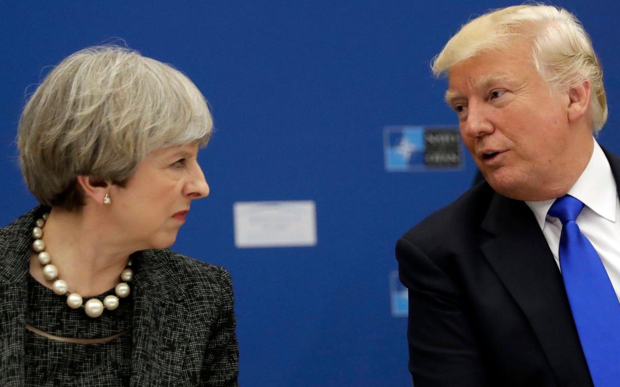 Trump and May - AP Pool