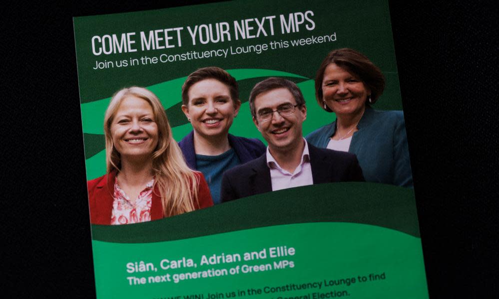A leaflet for a Green party conference event