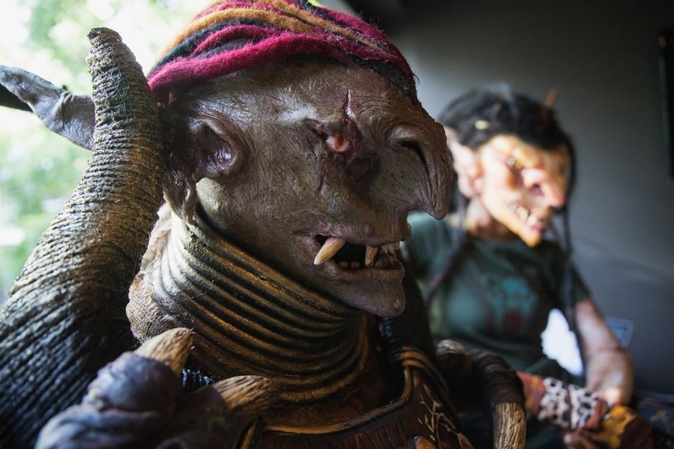 Batiri Goblins attend the  Wizards of the Coast introduction to the new Dungeons & Dragons storyline, ‘Tomb of Annihilation’, during a live streaming event in 2017 (Getty)