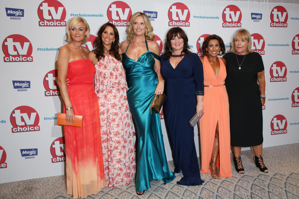 Coleen and her Loose Women ladies on the red carpet of the TV Choice awards (WENN)