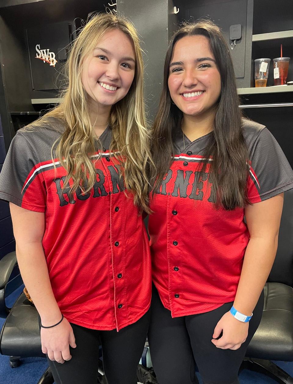 Seniors Makayla Cobourn (left) and Maria Maglione (right) will anchor the Honesdale varsity softball this spring.