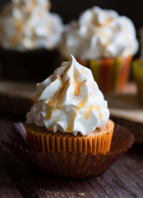 <p>I am Baker</p><p>Made with homemade pumpkin spices.</p><p><strong>Get the recipe:</strong> <a href="https://iambaker.net/pumpkin-spice-latte-cupcakes/" rel="nofollow noopener" target="_blank" data-ylk="slk:Pumpkin Spice Latte Cupcakes;elm:context_link;itc:0;sec:content-canvas" class="link rapid-noclick-resp"><strong>Pumpkin Spice Latte Cupcakes</strong></a></p><p><strong>Related:</strong> <a href="https://parade.com/949084/nettiemoore/best-thanksgiving-recipes/" rel="nofollow noopener" target="_blank" data-ylk="slk:70 Classic Thanksgiving Recipes, From Savory to Sweet and Everything in Between;elm:context_link;itc:0;sec:content-canvas" class="link rapid-noclick-resp"><strong>70 Classic Thanksgiving Recipes, From Savory to Sweet and Everything in Between</strong></a></p>