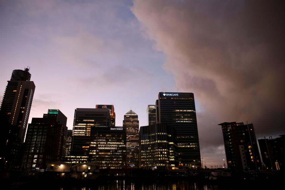 Brexit has cast a shadow over City of London's financial titans including its banks that make the skyline of London's Canary Wharf, above. Photo: Tolga Akmen/AFP via Getty Images