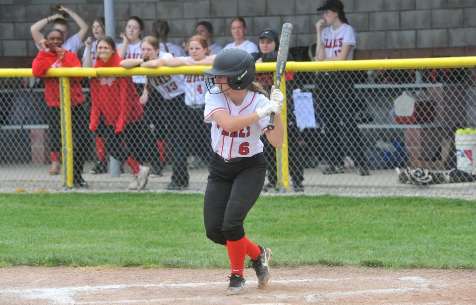 Mansfield Christian's Elisa McFadden waits for a pitch.