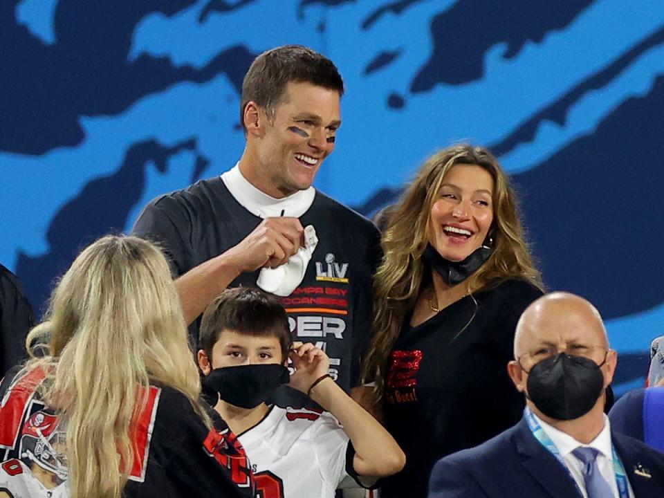 Brady and Bündchen, pictured in 2021. They announced their divorce the following year (Getty Images)