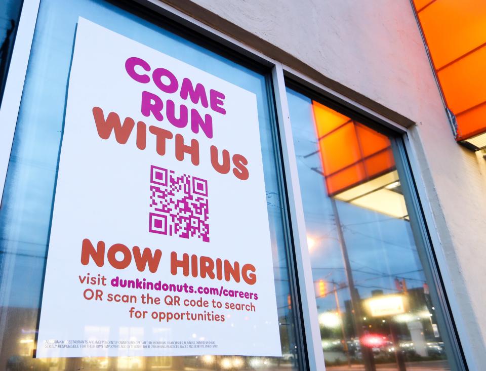 A Dunkin' location on Pennsylvania Avenue in Wilmington, like many in the area, has posted wanted notices, Tuesday, August 31, 2021.