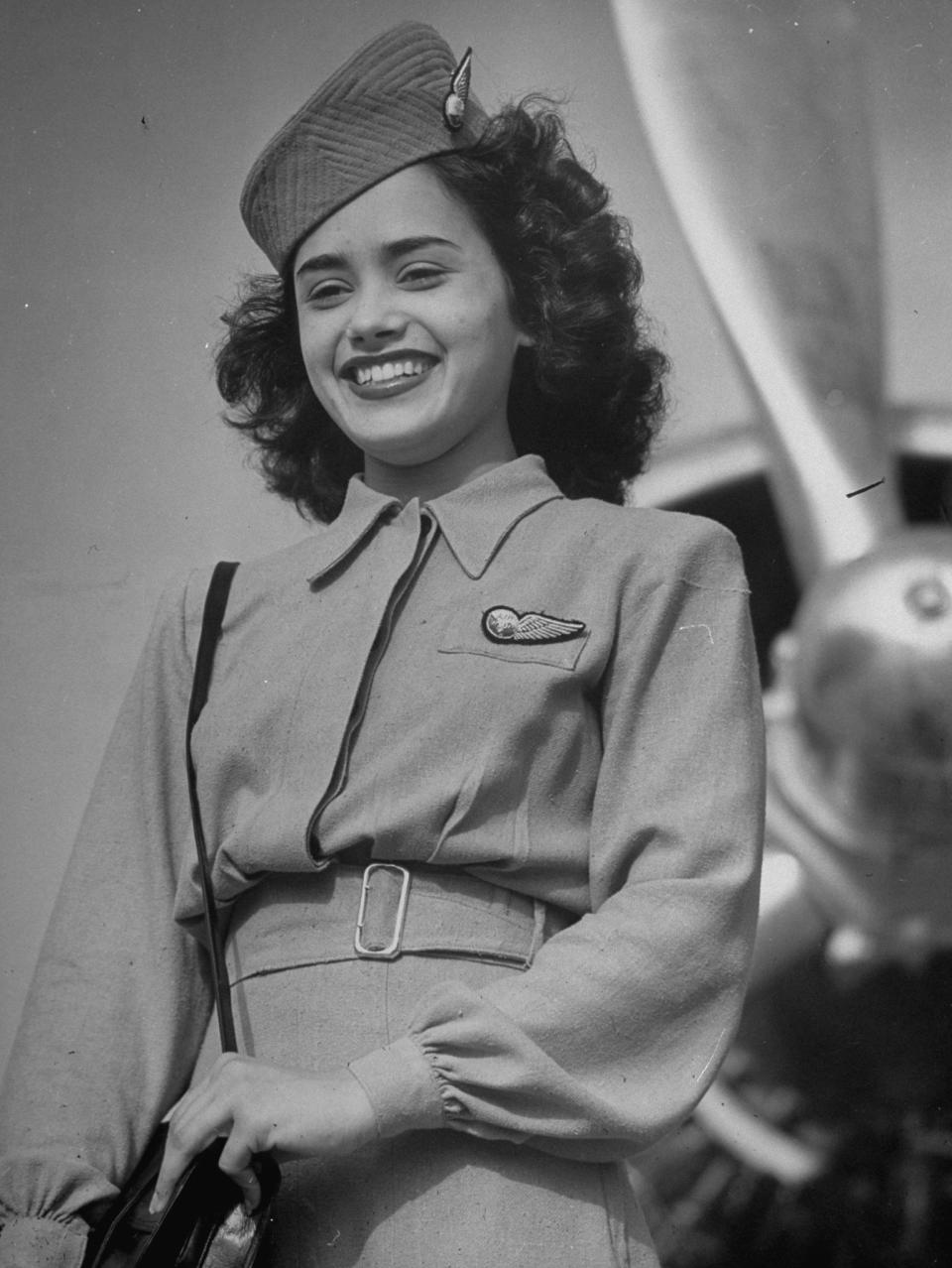 An Air India flight attendant, circa 1946.