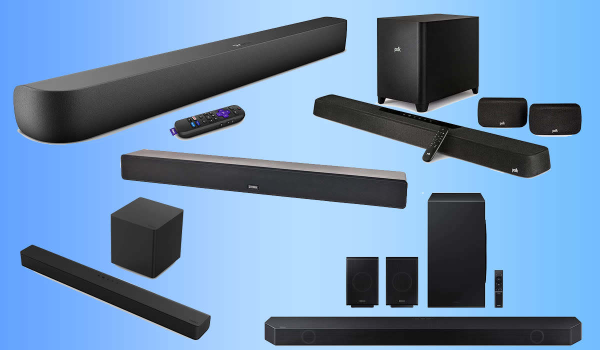 Soundbars from Polk, Roku, Samsung, Vizio and Zvox.