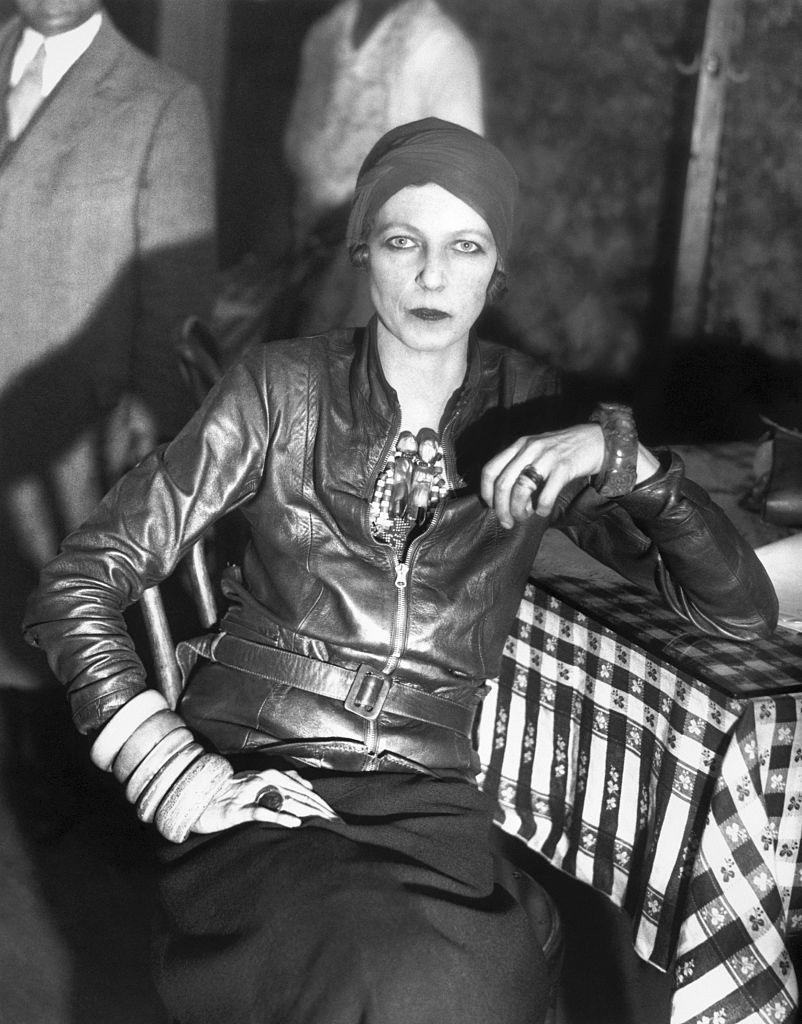 Photo shows Hon. Nancy Cunard, daughter of Lady Cunard and apparent heiress to the Cunard steamship millions, who has taken up residence in the Grampion Hotel in Harlem while gathering material for a new book.<span class="copyright">Bettmann Archive</span>