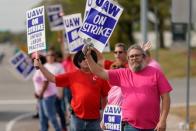 UAW workers strike at the Bowling Green facility