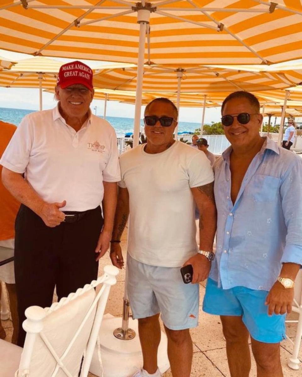 Donald Trump photo posted by John Alite on open Facebook personality page on 9 November 2022, Palm Beach, FL, United States (John Alite/Facebook)