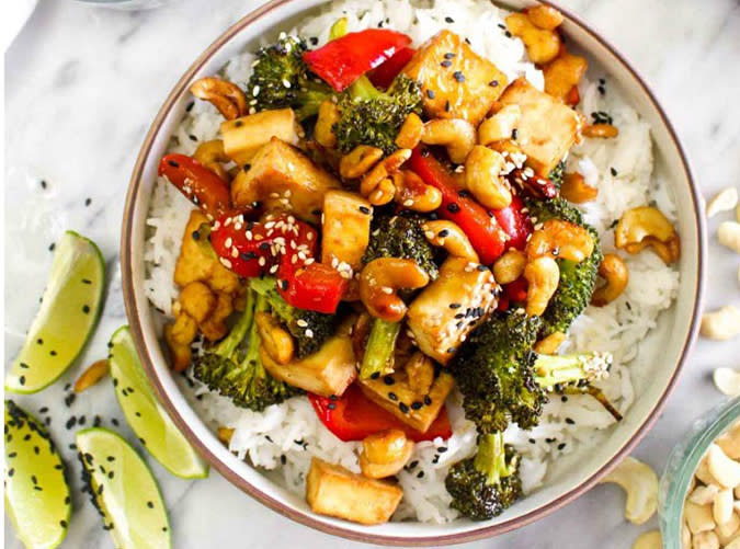 Sheet-Pan Chinese Cashew Tofu