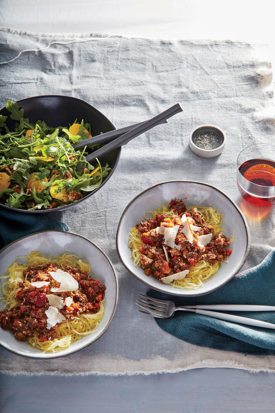 Mushroom Bolognese over Spaghetti Squash