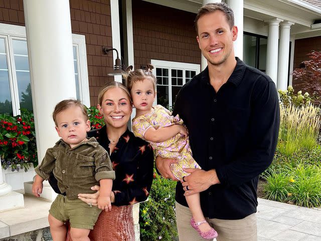<p>Shawn Johnson Instagram </p> Shawn Johnson and Andrew East with their two older kids, Drew and Jett.
