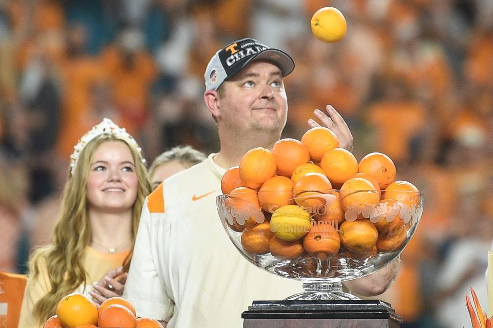 Josh Heupel had a moment to savor after guiding Tennessee football to a victory over Clemson in the Orange Bowl. It was UT's first 11-win season since 2001.