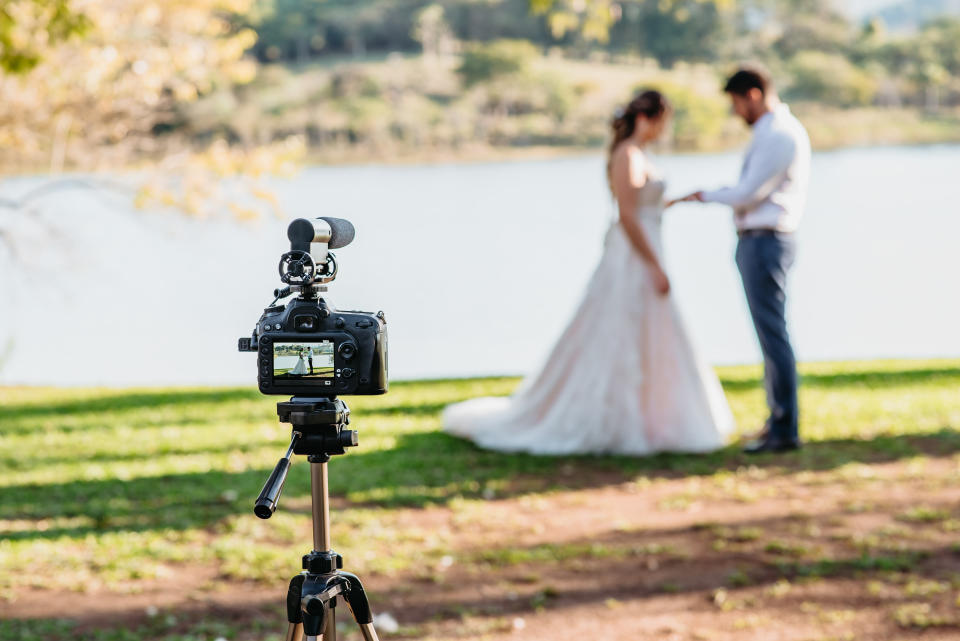 Couples marrying in 2020 are planning their weddings in two acts extended over as much as two years: the ceremony followed by a reception. (Photo: Getty)