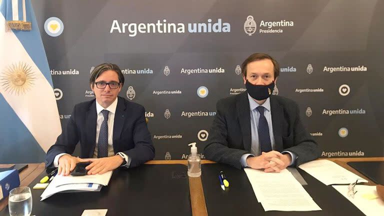 Christian Asinelli, actual candidato a presidente de la CAF, y Gustavo Béliz, fallido intento del Gobierno para manejar el BID