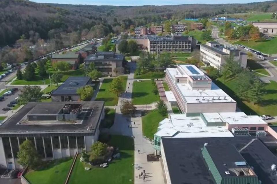 Officials at Alfred State College say that Derek Correa was badly beaten by the men as he walked across campus in the early Horus of 15 October (YouTube/ASC)