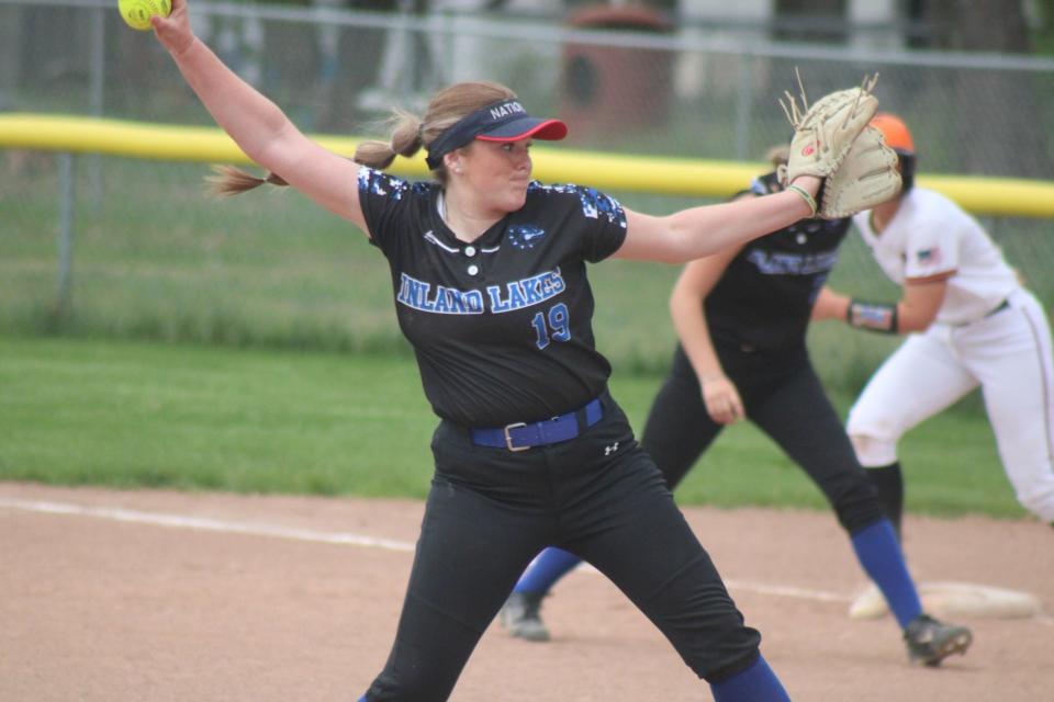 Senior pitcher Maggie Grant was a four-year starter for the Inland Lakes softball team, helping the Bulldogs capture three district titles and one Ski Valley crown during her career.