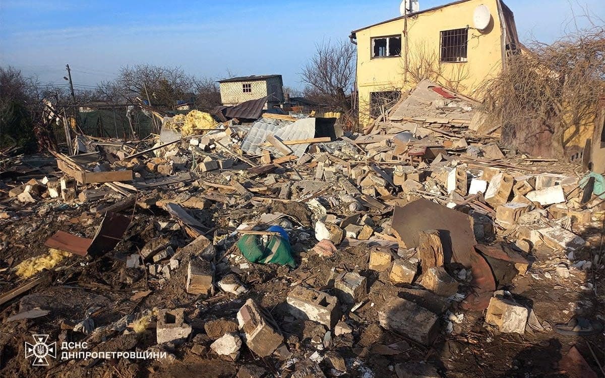 A view shows residential buildings damaged during a Russian missile and drone strike, amid Russia's attack on Ukraine, in the city of Kamianske, Dnipropetrovsk region, Ukraine March 29, 2024.