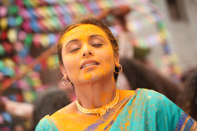The movie which will be screened at BFI has is a comedy caper. According to the BFI website, the story line goes like this. Rani Mukherji plays Marathi girl who lives with her eccentric family next to a smelly rubbish dump, lost in her dream-like Bollywood fantasy world.