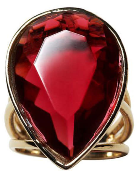 Banana Republic Red Teardrop Ring