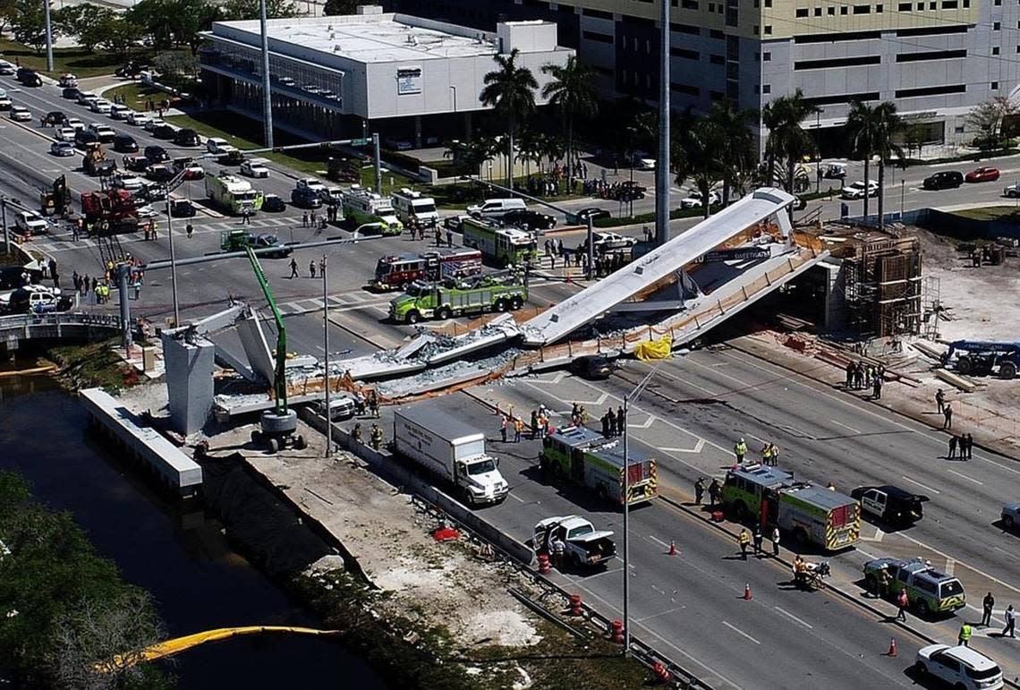 Repercusiones del derrumbe del puente de FIU