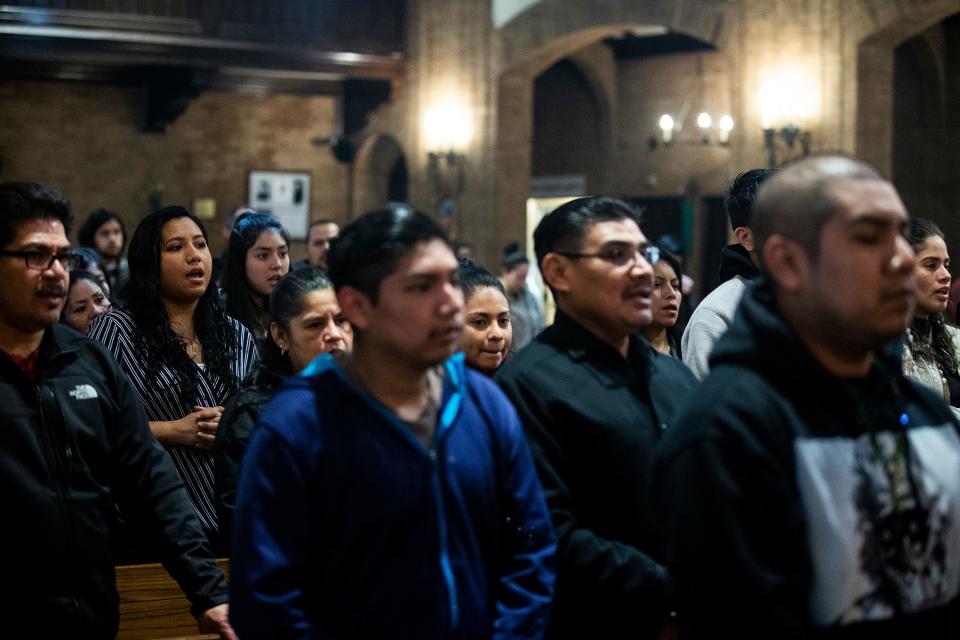 Mass at St. Anthony Catholic Church,  Feb. 17, 2019, in Des Moines, Iowa.