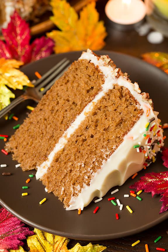 Autumn Spice Cake with Cream Cheese Frosting