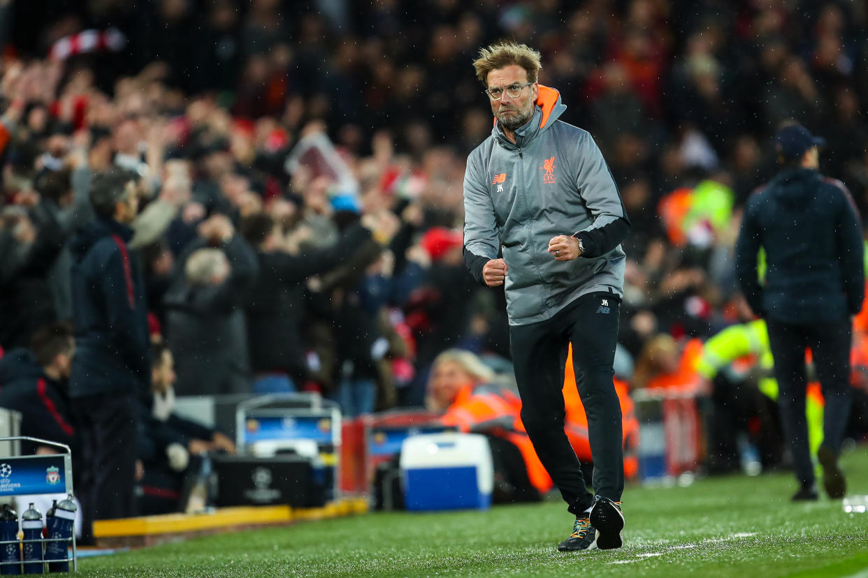 Jurgen Klopp outcoached Eusebio Di Francesco Liverpool’s Champions League semifinal first leg against Roma, and as a result has a huge advantage heading into the second. (Getty)