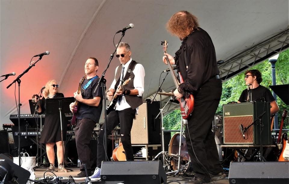ELO tribute band Into the Blue will be performing at 8 p.m. on March 17 at Canton South High School. The band is shown here in concert at Lock 3 in downtown Akron.