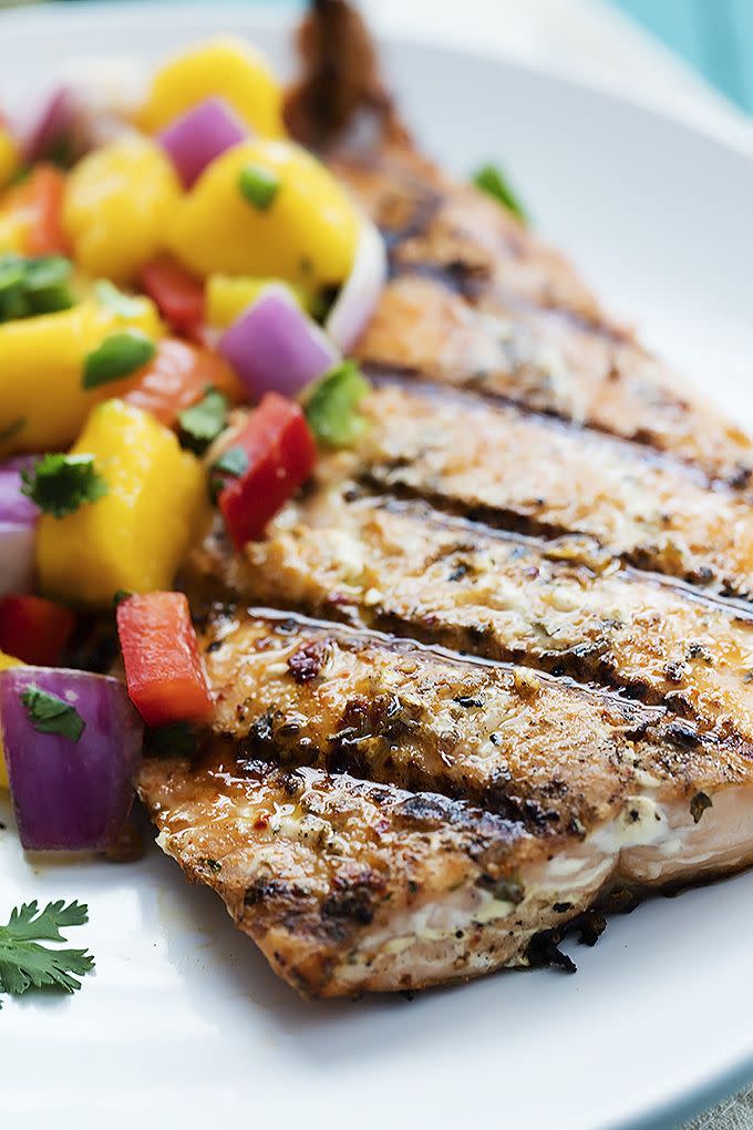 Grilled Salmon with Mango Salsa