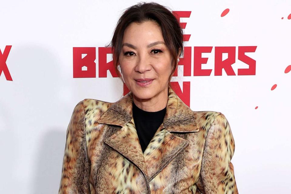 <p>Leon Bennett/Getty </p> Michelle Yeoh