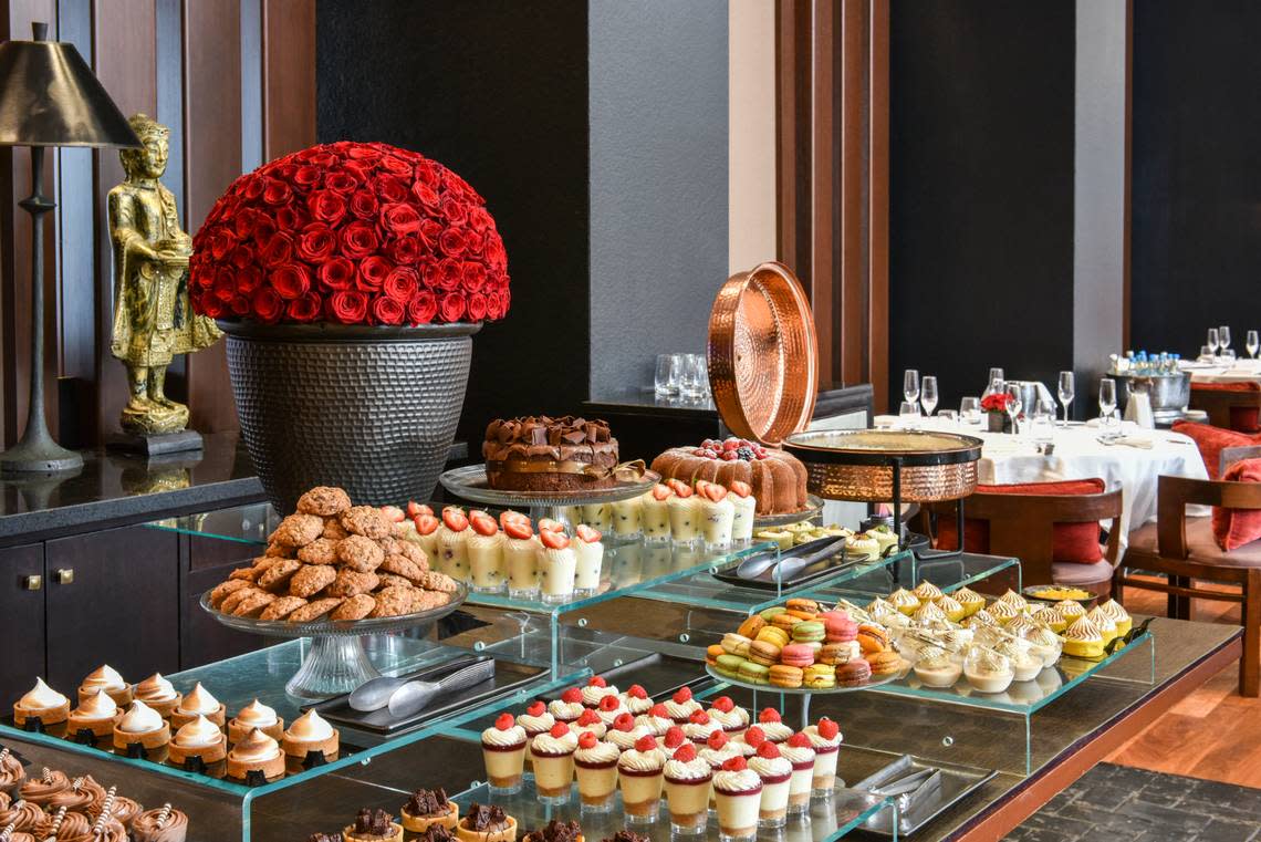 Jaya at The Setai is offering its usual Sunday brunch on Thanksgiving. This is the holiday dessert spread.