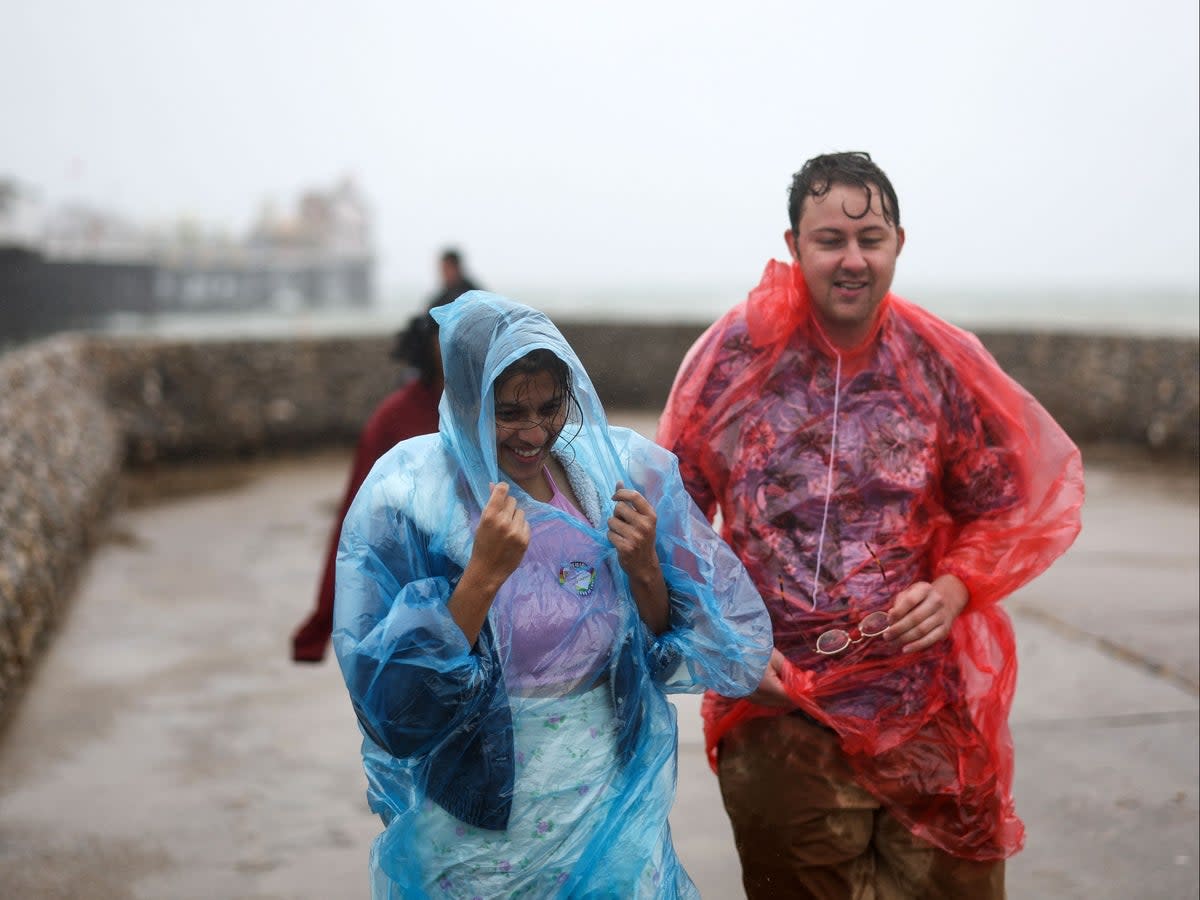 Brighton as Storm Antoni brings rain and high winds (AFP)