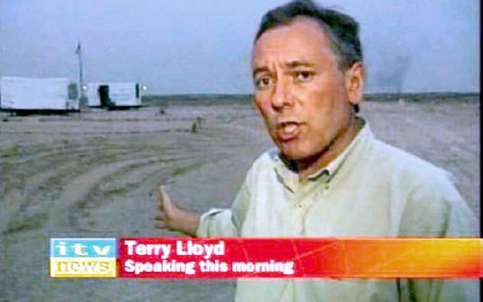 Terry Lloyd filming his last report before he was killed on day three of the conflict - Enterprise News